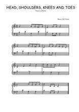 Téléchargez l'arrangement pour piano de la partition de Traditionnel-Head-Shoulders-Knees-and-Toes en PDF